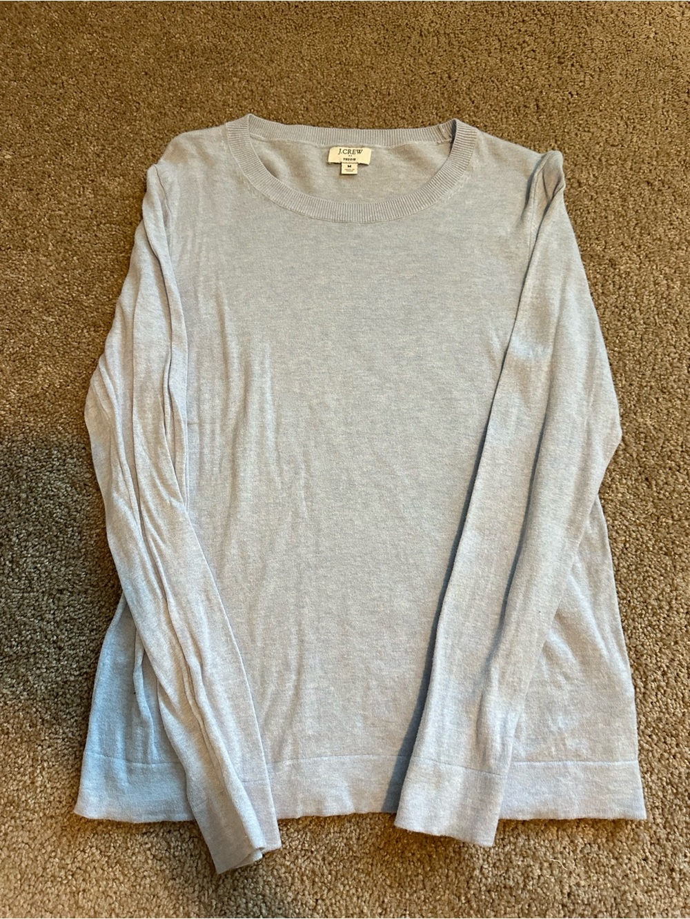 J. Crew Light Blue Teddie Crewneck Sweater